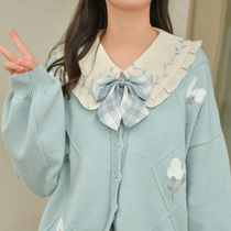 Original Mori Girl Tribe Glazed Coast JK uniform check feather root bow tie academy with small items 2022 new style