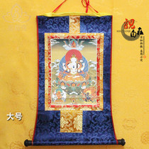 Four Thangka National style printing hot stamping portrait home porch Thangka hanging painting decoration large size