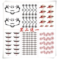 Anime spell back war cos two sides Nuo dog roll spines Real Tiger stick cospaly sticker tattoo stickers