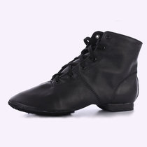 High-top leather jazz dance shoes soft-soled mid-tube childrens dance shoes for men and women Adult modern dance shoes Soft-soled wool-soled shoes