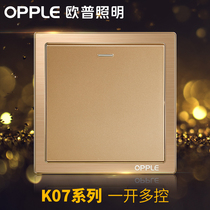 Op lighting switch socket panel 86 type wall G07 gold one-open multi-control G Op