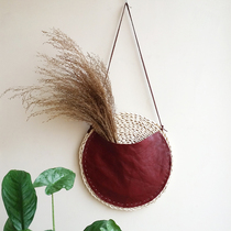 Wall decoration Nordic rattan ornaments ins handmade cowhide light luxury pendants room layout living room soft clothes