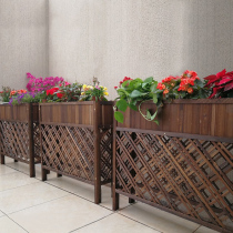 Outdoor fence anti-corrosion wood fence hotel partition flower stand living room dining room balcony decoration fence fence grid