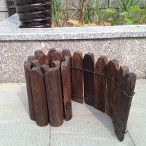 Carbonized anti-corrosion wood flower bed row courtyard wooden fence fence fence around flower pots Outdoor pastoral solid wood fence