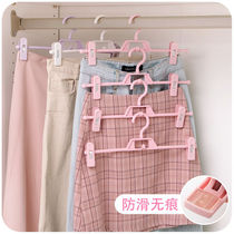 Link pants clip pants rack Household pants hanger Underwear skirt clip pants hanger Rotating pants rack incognito non-slip storage