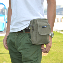 Canvas Flap Multi-Layer Small Satchel Bag Single Shoulder Bag Inclined Cross Cell Phone Pocket Chest Bag Casual Mens Square Shoulder Bag Retro