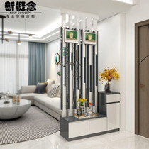 Entrance partition cabinet entrance living room entrance cabinet shoe cabinet integrated entrance hall double-sided solid wood column screen cabinet