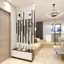 Home entrance cabinet shoe cabinet integrated light luxury Net red screen partition living room simple modern creative column solid wood