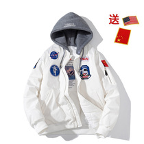  Winter NASA astronaut tide brand thickened cotton coat jacket men and women loose baseball clothes couple bomber jacket