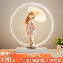  ins Girl bedroom table lamp Childrens room lamp Girl princess room personality creative simple modern romantic bedside lamp