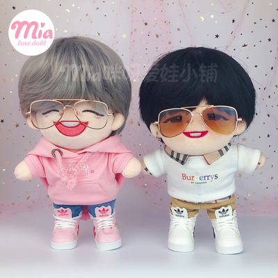 taobao agent 9cm wide cotton doll dolls with horizontal glasses 20cm doll sunglasses small cloth BJD soldiers