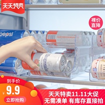 Beverage storage artifact double-layer cola can storage box refrigerator rack soda shelf storage rack