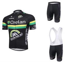 2016 Tour de France cycling suit Crelan short sleeve bicycle suit summer downdrop bike suit