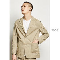 UOE new Japanese four-sided elastic material mens thin casual casual single blazer slim style