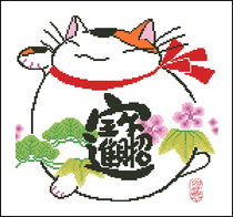Cross stitch electronic drawings 6970 lucky cat XSD source file