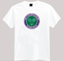 Tennis Wimbledon Open T-shirt short sleeve casual wear spring and summer Jersey Lycra cotton top round neck sports