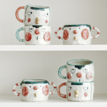 It turned out to be a cute girl heart cartoon breakfast cup personalized ceramic mug coffee cup water cup Milk Cup