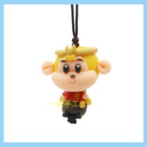 Jinzhou soft pottery factory soft pottery mobile phone chain pure hand-kneaded painted pottery ornaments Monkey King pendant