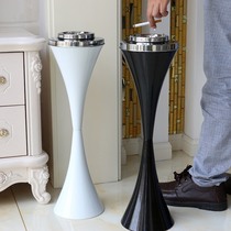 Floor-standing toilet ashtray vertical metal with lid creative personality fashion elevator toilet living room ashtray