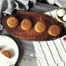 Oval solid wood board with shape spot Art small board photo background photography wood chip wall hanging wood board