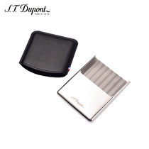 S T Dupont 8-pack Metal Leather Cigarette Case 183040