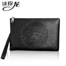 Brand 2019 new mens handbag mens bag large capacity wallet envelope soft leather casual clip bag social guy