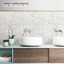 Simple stone mosaic triangle parquet background wall marble bathroom kitchen non-slip floor non-slip brick
