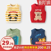  Baby warm sweater autumn and winter vest winter boy 3 years old 6 months vest female baby horse clip toddler Y7205
