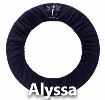 Alyssa art gymnastics ring protective cover-Black (size 60-90cm)