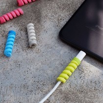 Charging cable protection ring spiral data line protective cover protection head Anti-breaking charger Android universal anti-breaking