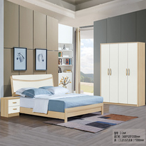Panel set 1 5m1 8 m bed wardrobe simple modern bedroom with master bedroom wedding room full set of combination furniture
