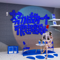 Net Red Punch Card Photo Area Arrangement Klein Blue Background Wall Wall Wall Decoration Milk Tea Shop Coffee Creative Stickers