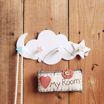 Starmoon fairy tale Sticky Hook Powerful no-mark viscose Creative Cloud Self-adhesive Childrens Room Wall Hooks Door Rear Hanger Door