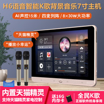 Walsh H6 smart background music 7 inch android host Tmall Genie AI voice control 2 zone WIFI power amplifier