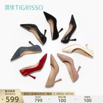 The 2022 spring highs follow the 100 spring highs and the 100 hitch Pointed Shallow commuter High heel Single shoe woman TA38522