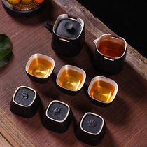Gilt kung fu tea set household ceramics high-end office meeting room bubble teapot Cup gift custom LOGO