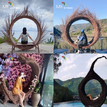 Birds nest chair landing vines swing swing outside the scenic area hanging outdoor bed Bali Net red birds nest creative furniture