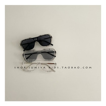 Tidal recessed styling ~ ins Korean baby sunglasses Anti-UV metal boy polarized sunglasses Childrens glasses