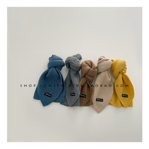 ins childrens scarf Korean autumn and winter New knitted wool solid color boys and girls warm winter baby collar tide