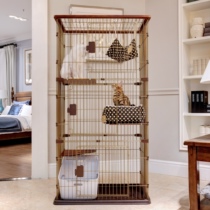 Norway forest cat cage Solid wood cat cage Cat villa Three-story two-story cat cage cat house Super large indoor