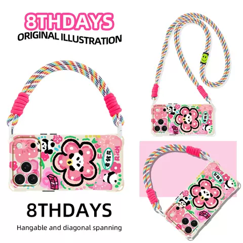 Panda Fortune Flower Crossbody Stand 11 Phone Cases for iPhone 18 – 13, Xiaomi 17, Xiaomi 15