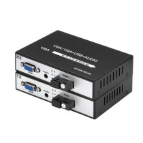Beijia VGA optical transceiver plus 1 stereo audio video optical transceiver vga Fiber Extender 1 pair