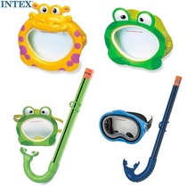 INTEX Swimming Mirror Cartoon Diving Mirror Child Mirror Breathing Tube Diving Combined Snorkeling Suit Special Price