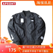 Winter ma1 flight jacket thickened warm short slim mens cotton clothes couple tide card baseball jacket