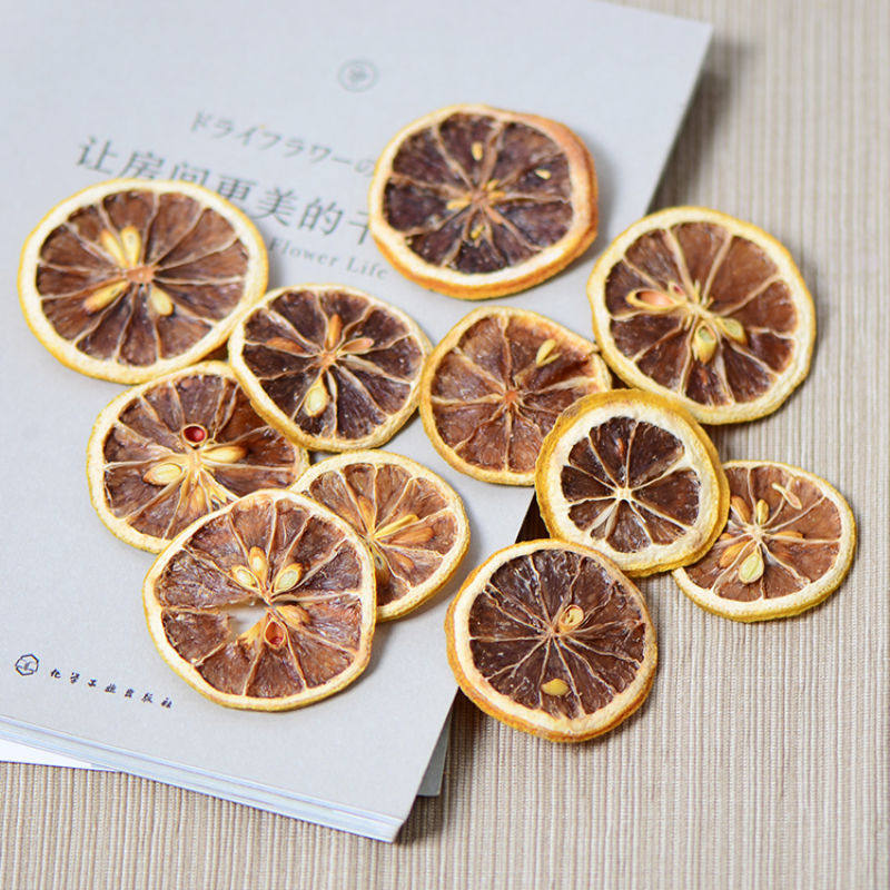 Lemon slice dry flower decoration aromatherapy bag candle material dry lemon handmade diy jewelry Mori vine ring decoration