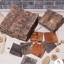 Handmade diy birch bark wooden crafts home decoration accessories shooting props forest pastoral style ornaments