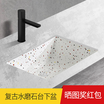 Carona bathroom toilet Oval home creative basin terrazzo sub basin wash basin embedded