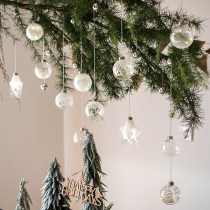 (Han) Glass Snowball lamp ornament decoration Christmas tree hanging ornaments romantic atmosphere party birthday wedding