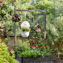 The Japanese-Korean space partition fence plant climbing flower stand free combination