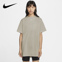 NIKE NIKE Dress Womens Top 2021 Autumn New Loose Round Neck T-shirt Sportswear CJ2243-236